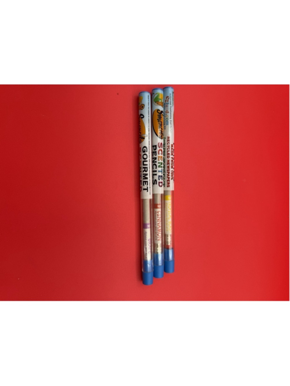 Smencils Gourmet Scented Pencils 1 Grape, 1 Cinnamon & 1 Tropical Blast Recycled